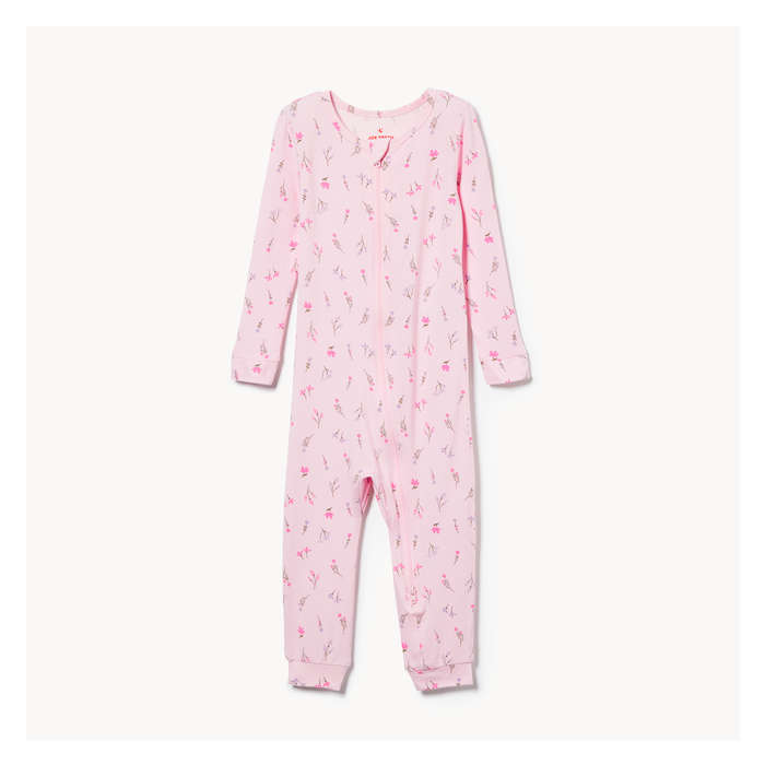 Baby Girls' Printed Double-Zip Sleeper